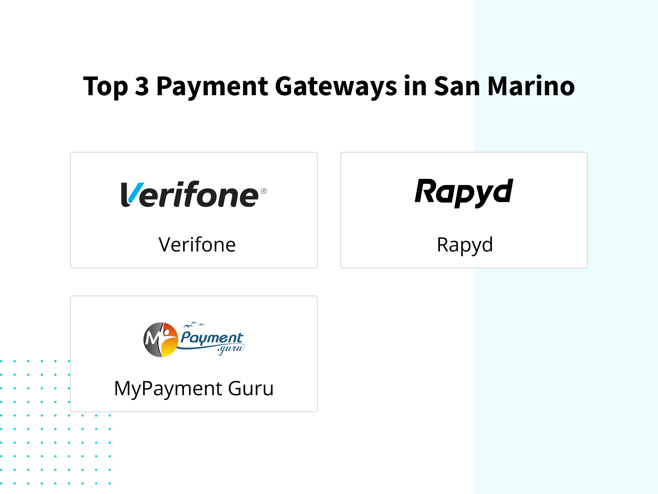 Top 3 payment gateway in San Marino