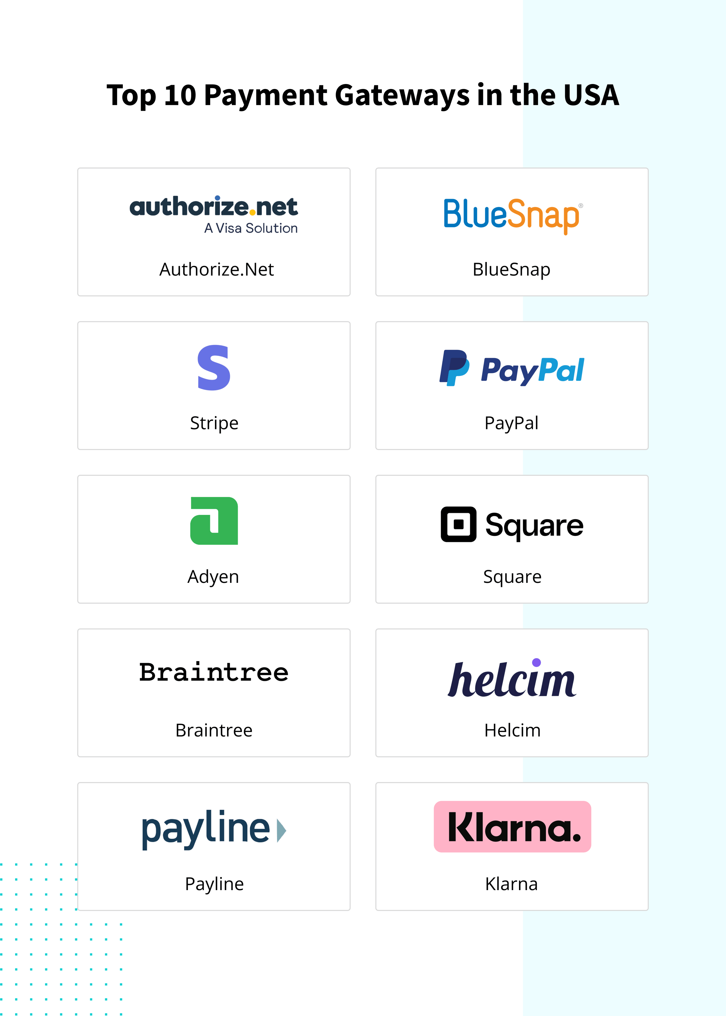 Top 10 payment gateway in the US