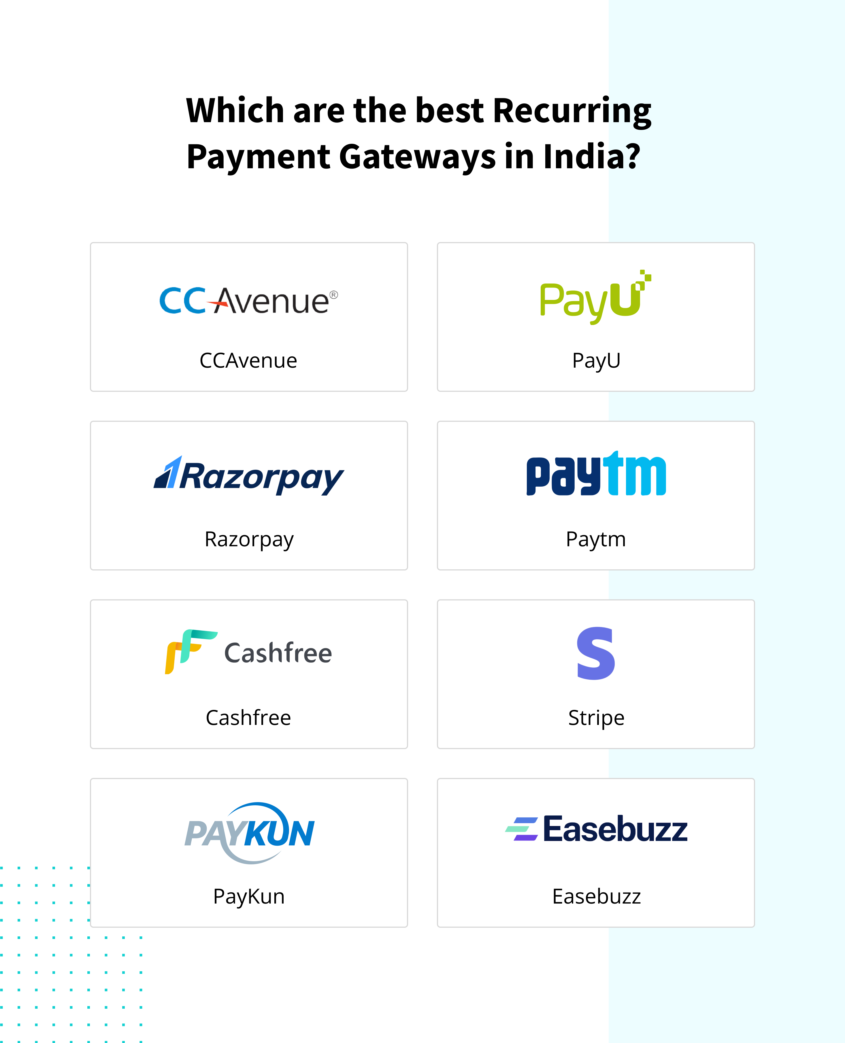 Which are the best Recurring Payment Gateways in India_