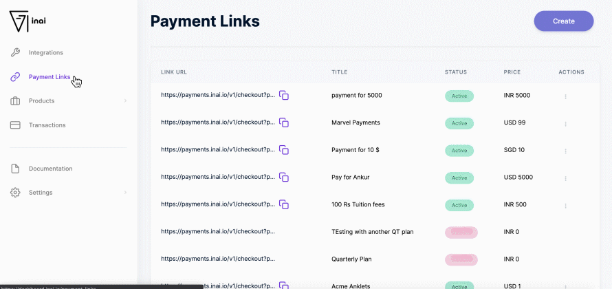 One-click instant payment links